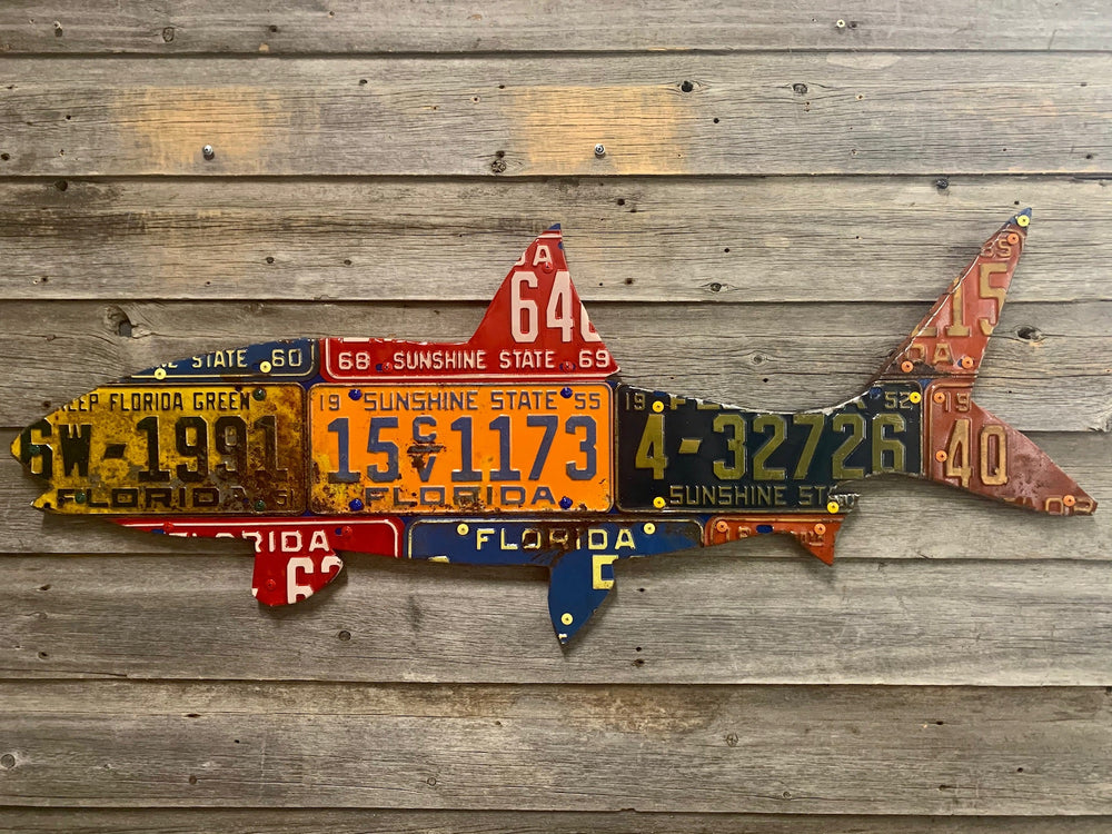 Florida Bonefish Antique License Plate Art | Tailwaters Fly Fishing