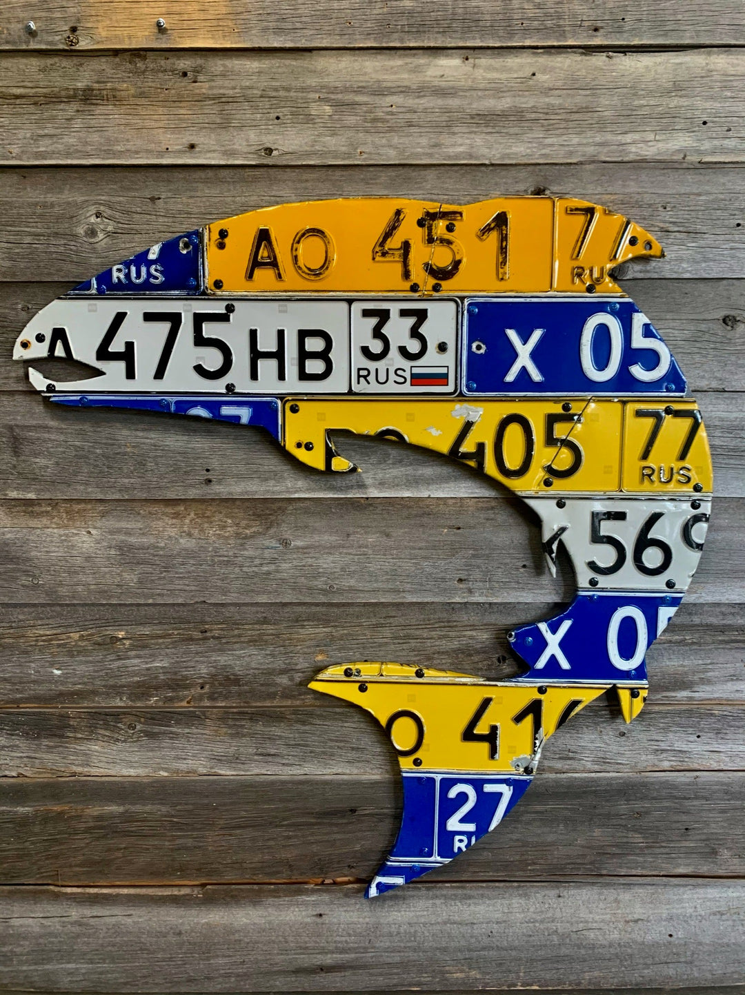 Russian Atlantic Salmon License Plate Art | Tailwaters Fly Fishing