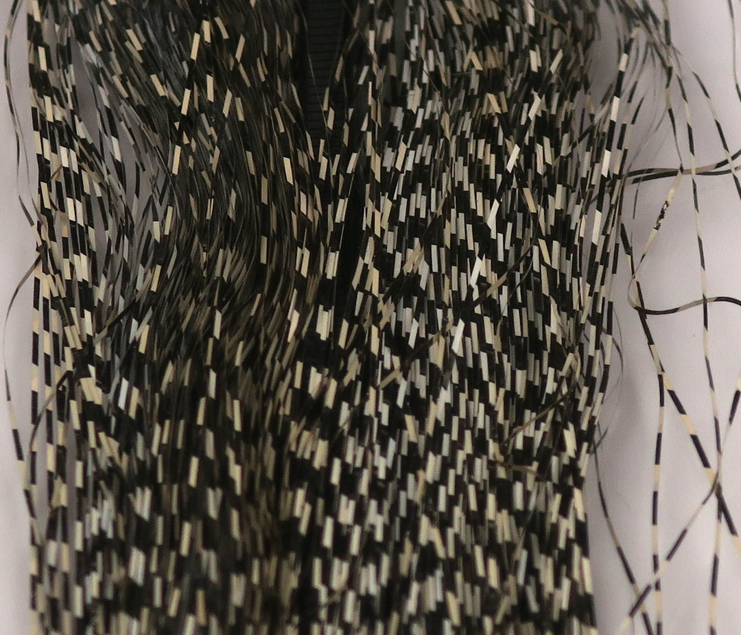 Hareline Micro Barred Voodoo Fibers Black Barred | Tailwaters Fly Fishing