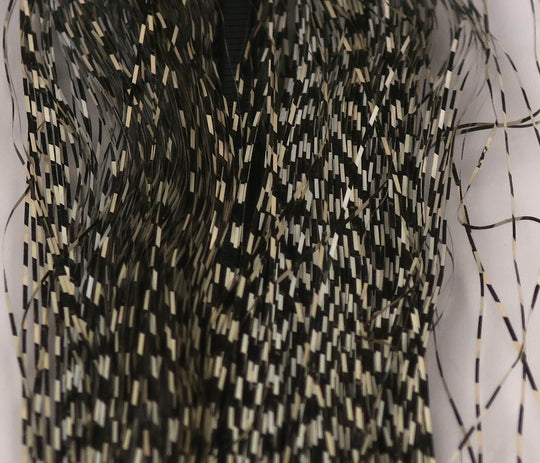 Hareline Micro Barred Voodoo Fibers Black Barred | Tailwaters Fly Fishing