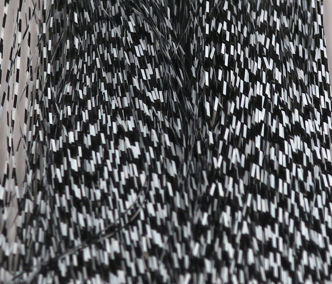 Hareline Micro Barred Voodoo Fibers Black Barred | Tailwaters Fly Fishing
