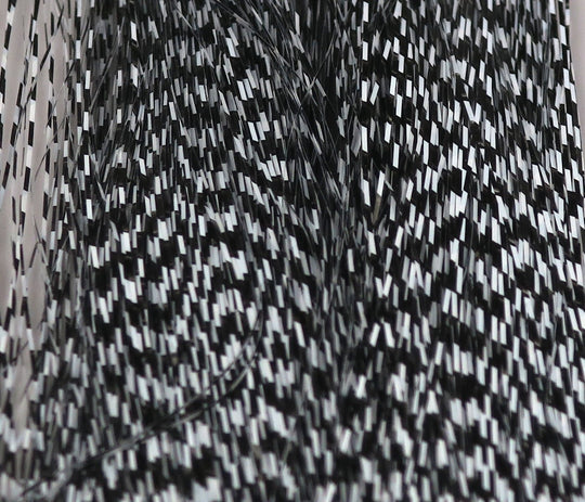 Hareline Micro Barred Voodoo Fibers Black Barred | Tailwaters Fly Fishing
