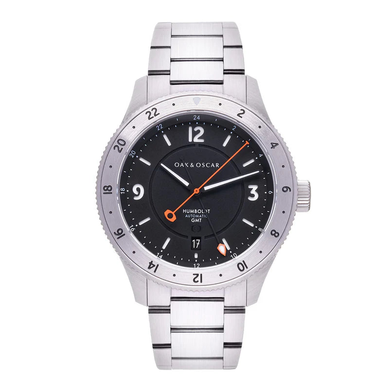 Oak & Oscar The Humboldt GMT - Black Dial | Tailwaters Fly Fishing