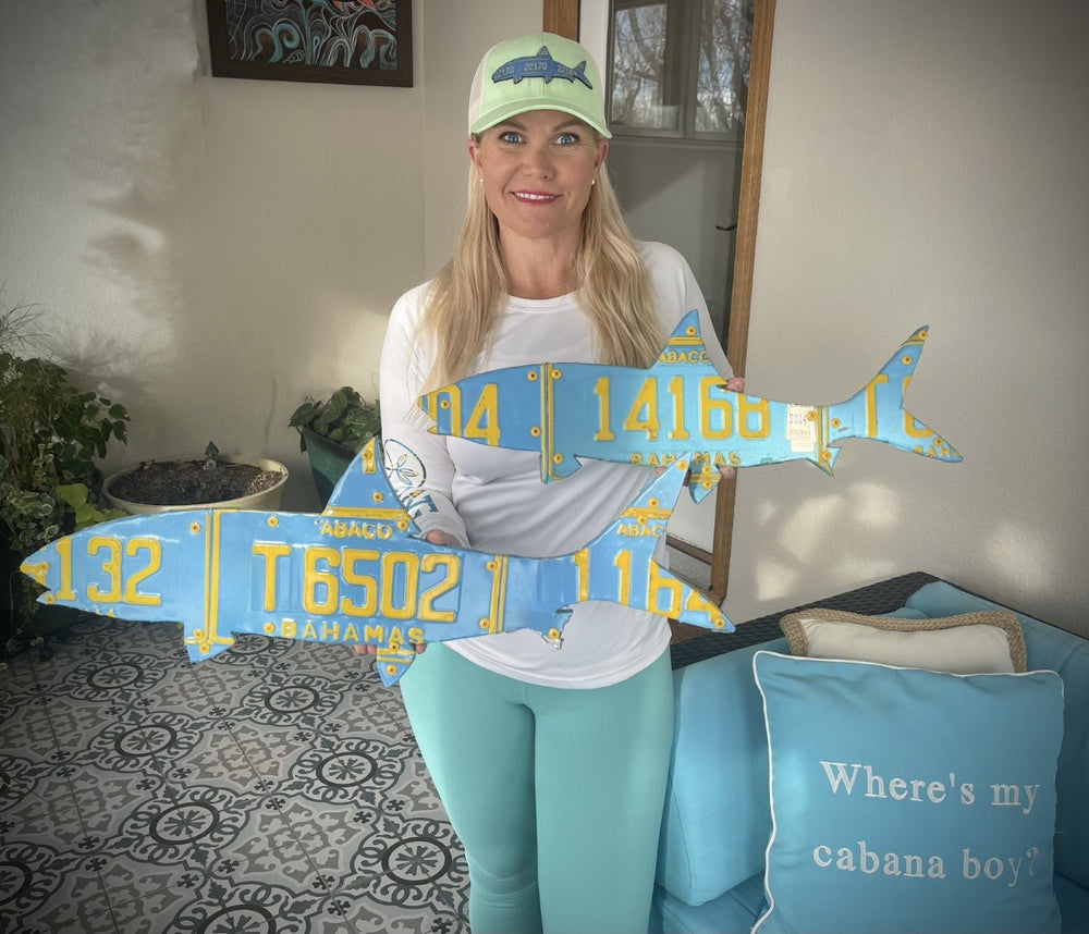 24" Bahamas Bonefish License Plate Art | Tailwaters Fly Fishing