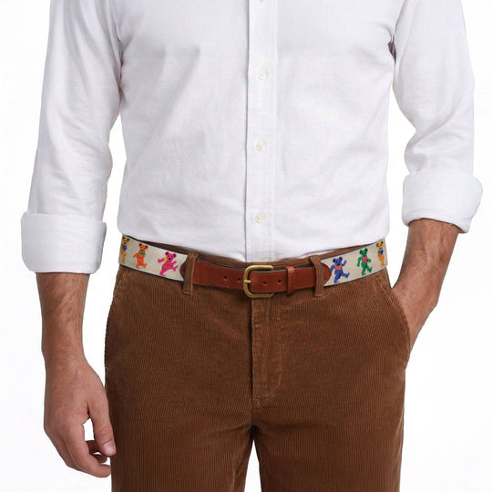 Smathers & Branson Dancing Bears Belt, Oatmeal, view 5