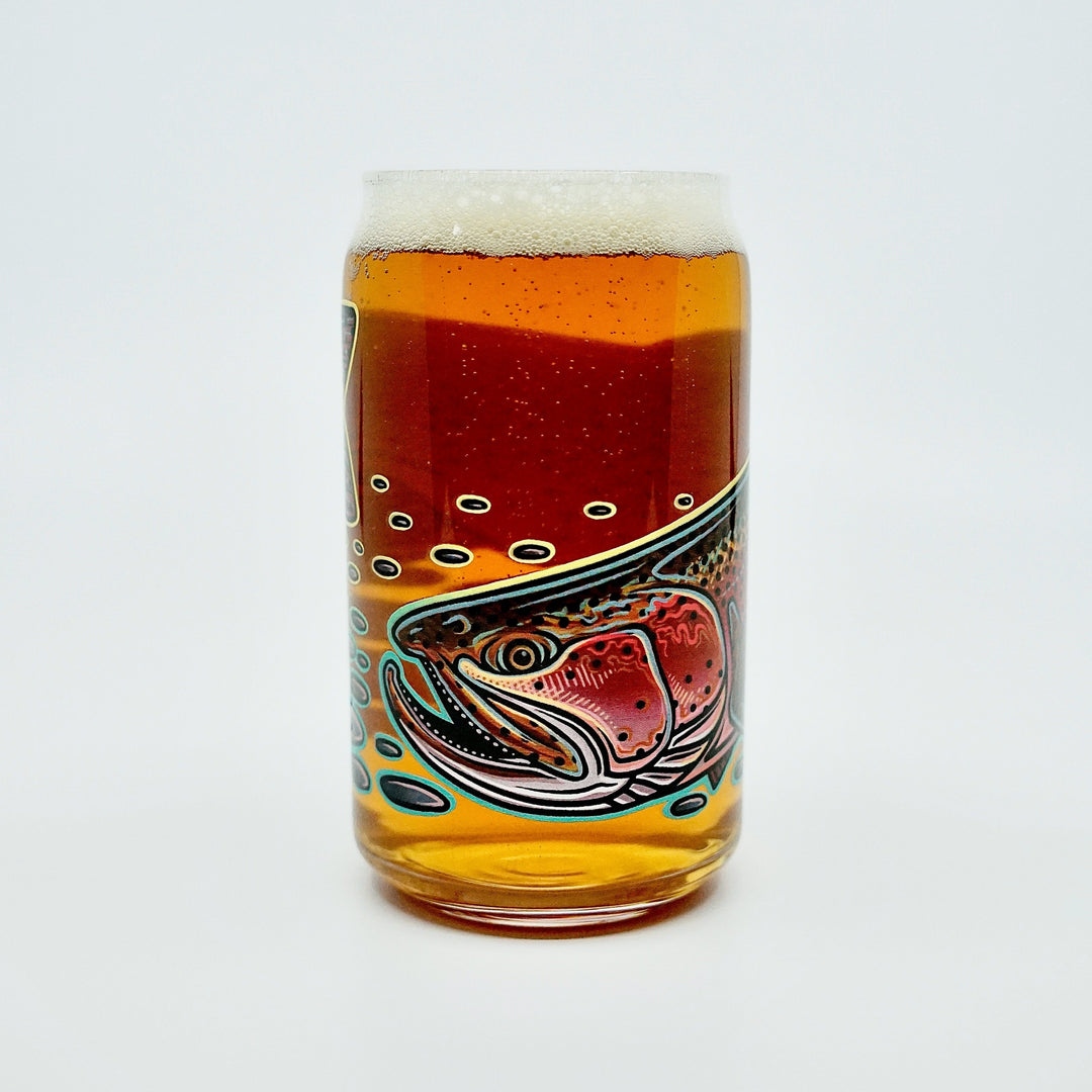 Casey Underwood Rainbow Trout Beer Glass, view 4