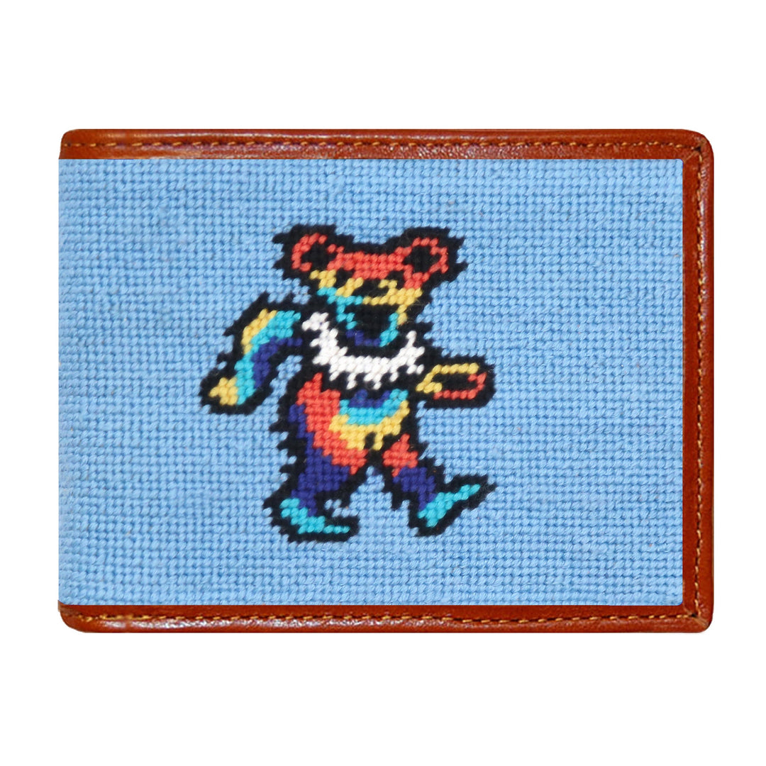 Smathers & Branson Dancing Bear Tie Dye Wallet, Light Blue
