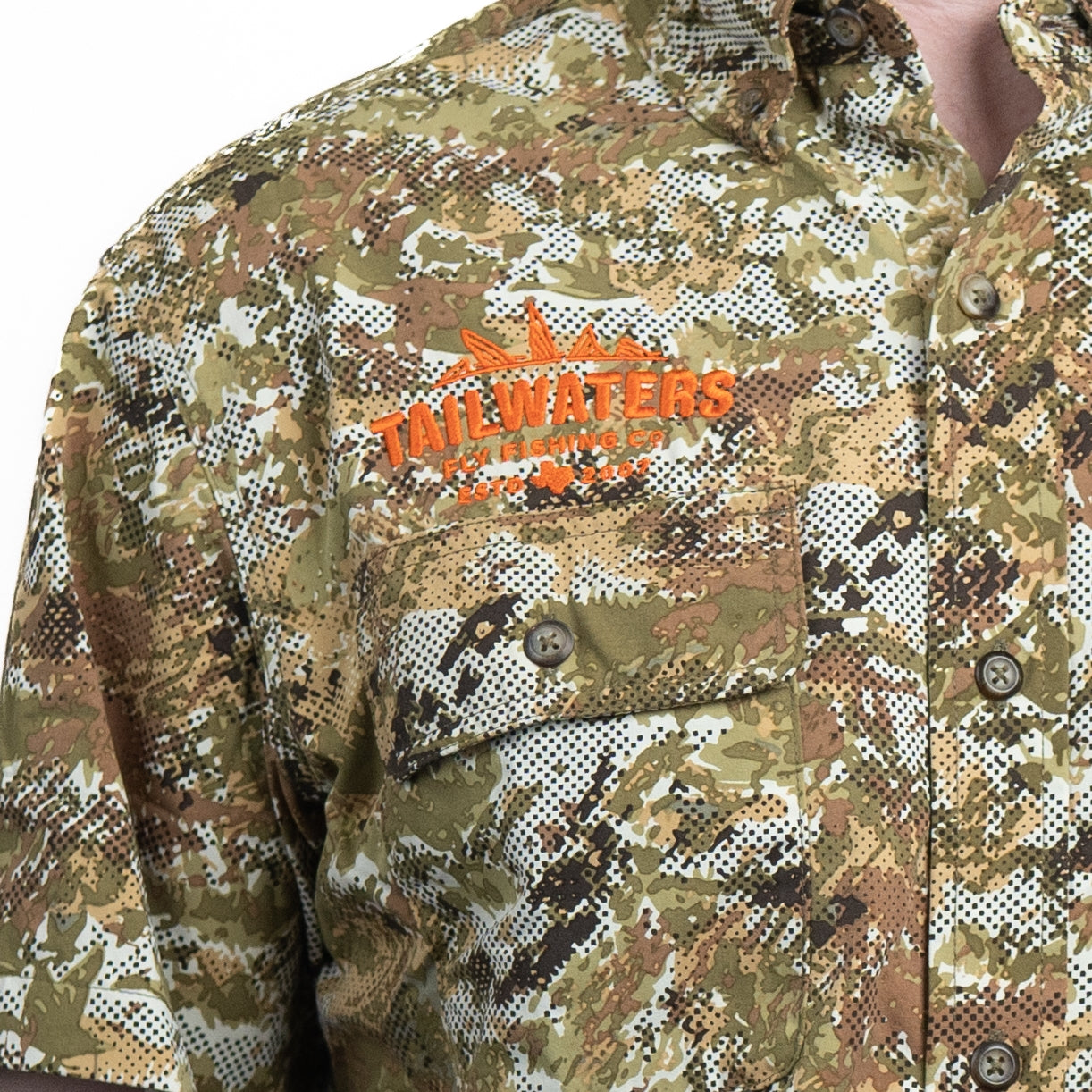 Duck Camp Tailwaters Logo Lightweight Hunting Short Sleeve Shirt