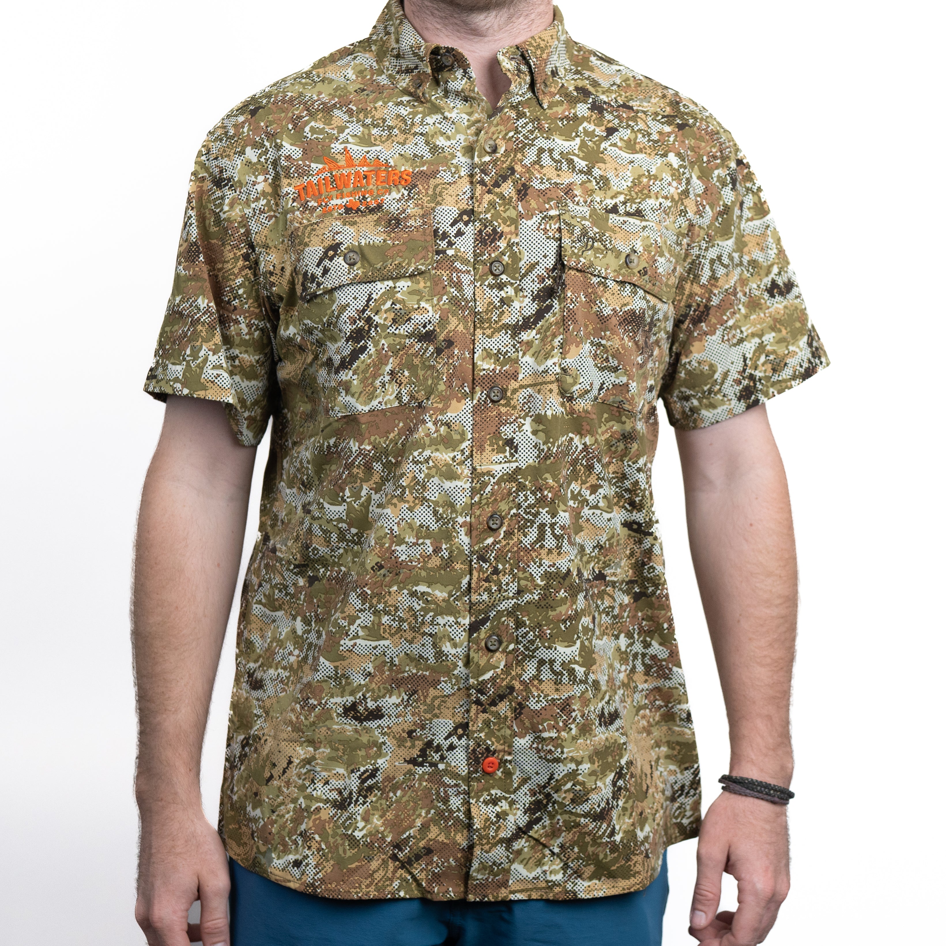 Duck Camp Tailwaters Logo Lightweight Hunting Short Sleeve Shirt