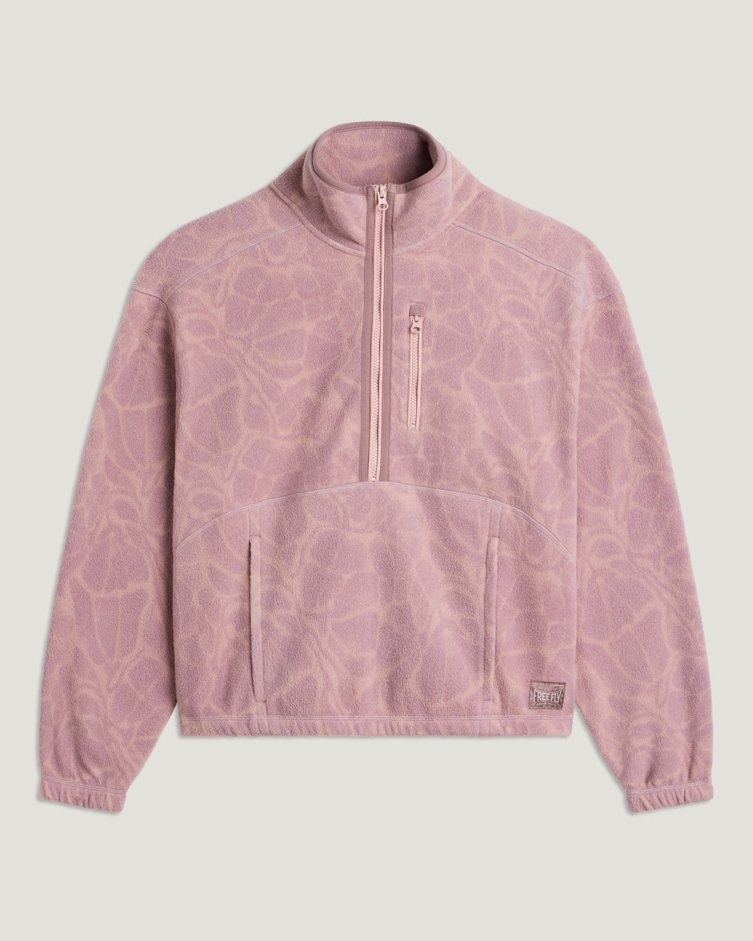 Free Fly Women's Ashridge Fleece Half Zip, Cosmic Bloom Plum