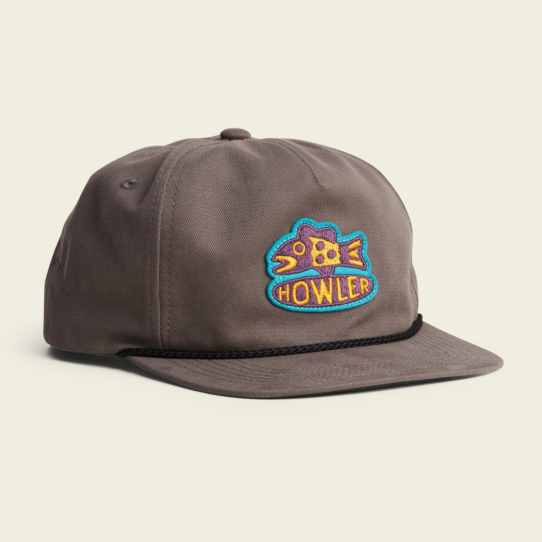 Howler Brothers Unstructured Snapback Hats  - Something Fishy : Graphite