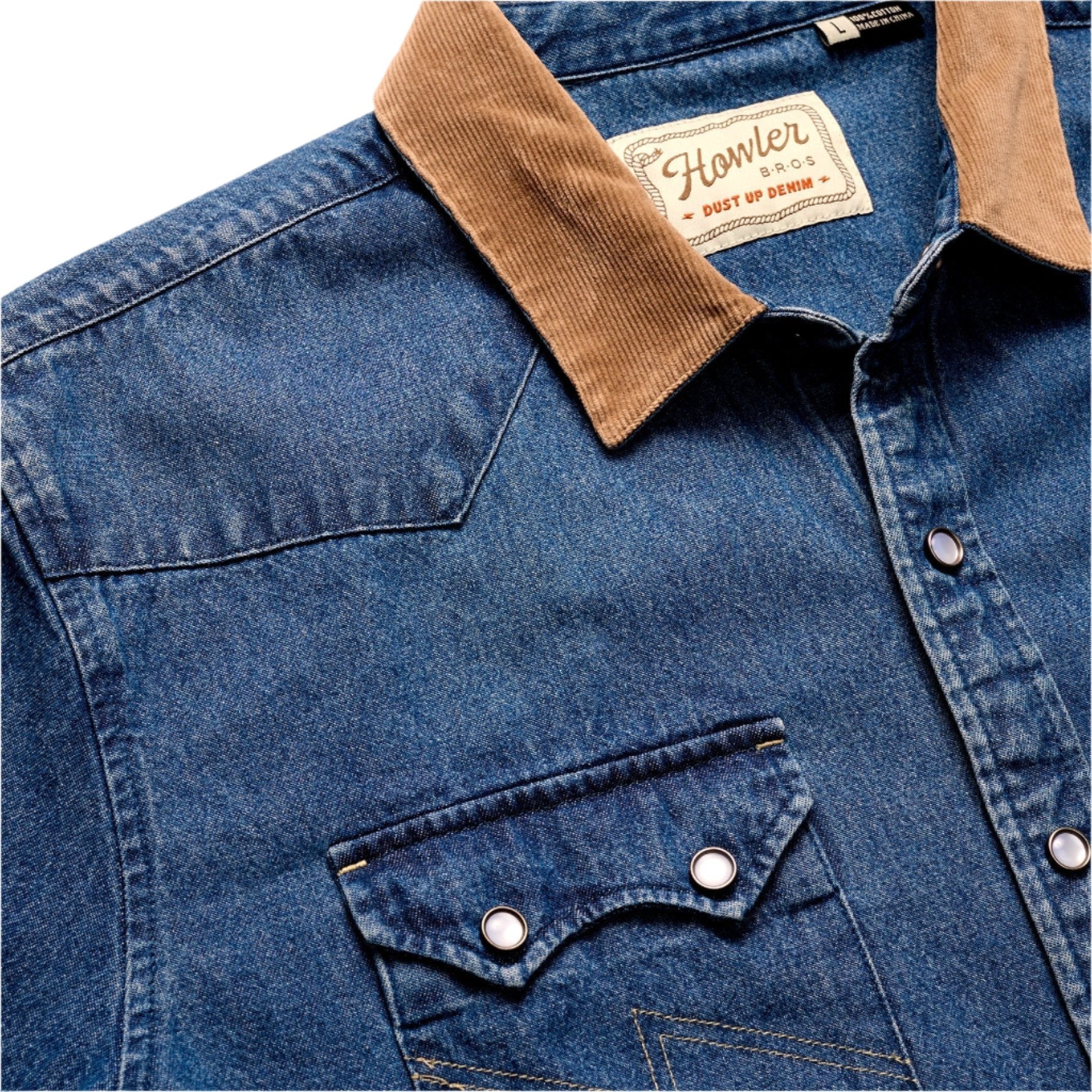 Howler Brothers Dust Up Denim Snapshirt