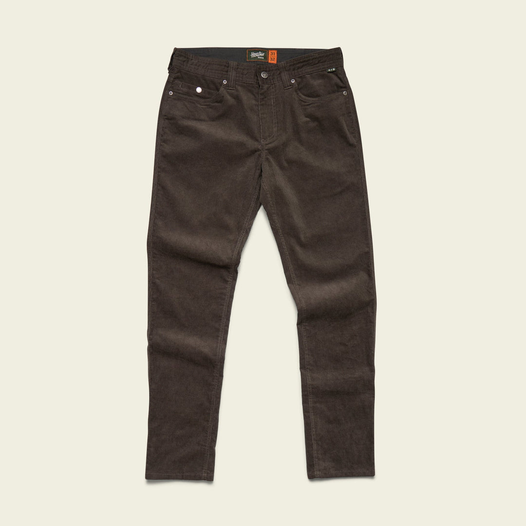 Howler Brothers Frontside 5-Pocket Corduroy Pants, Charcoal Black, front view