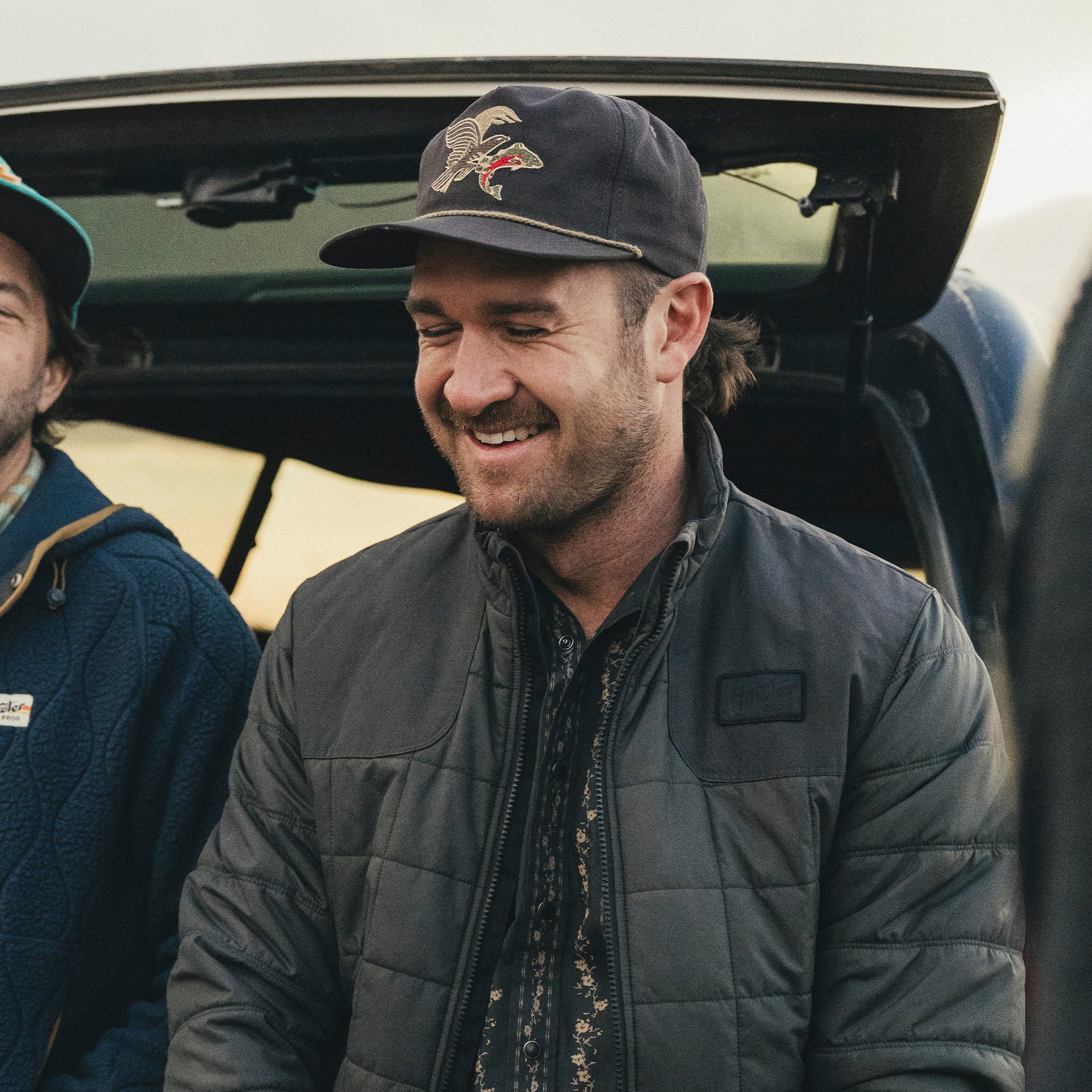 Howler Brothers Unstructured Snapback: Osprey Prey : Black Twill | Tailwaters Fly Fishing