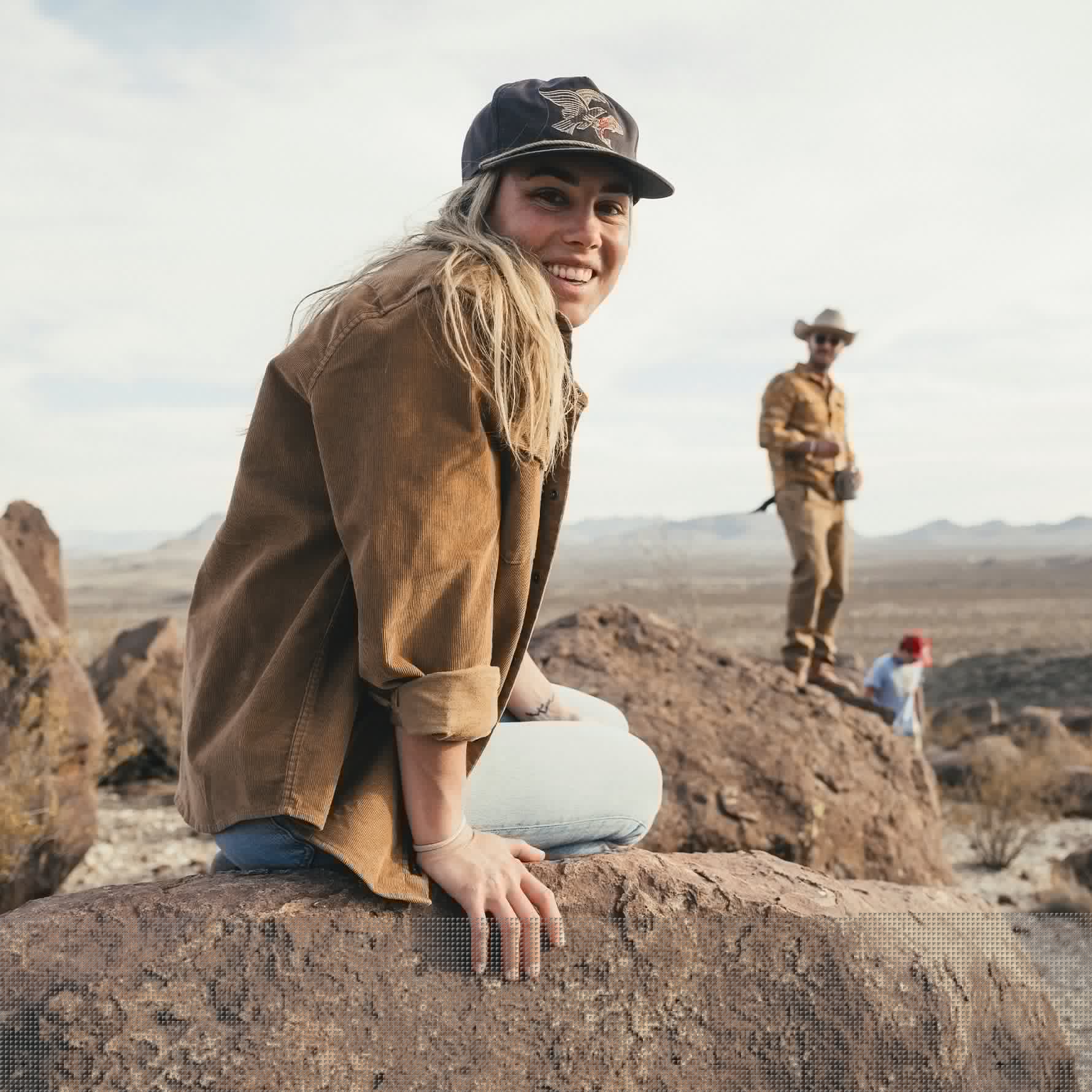 Howler Brothers Unstructured Snapback: Osprey Prey : Black Twill | Tailwaters Fly Fishing