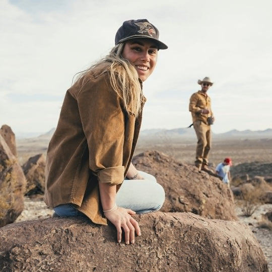 Howler Brothers Unstructured Snapback: Osprey Prey : Black Twill | Tailwaters Fly Fishing