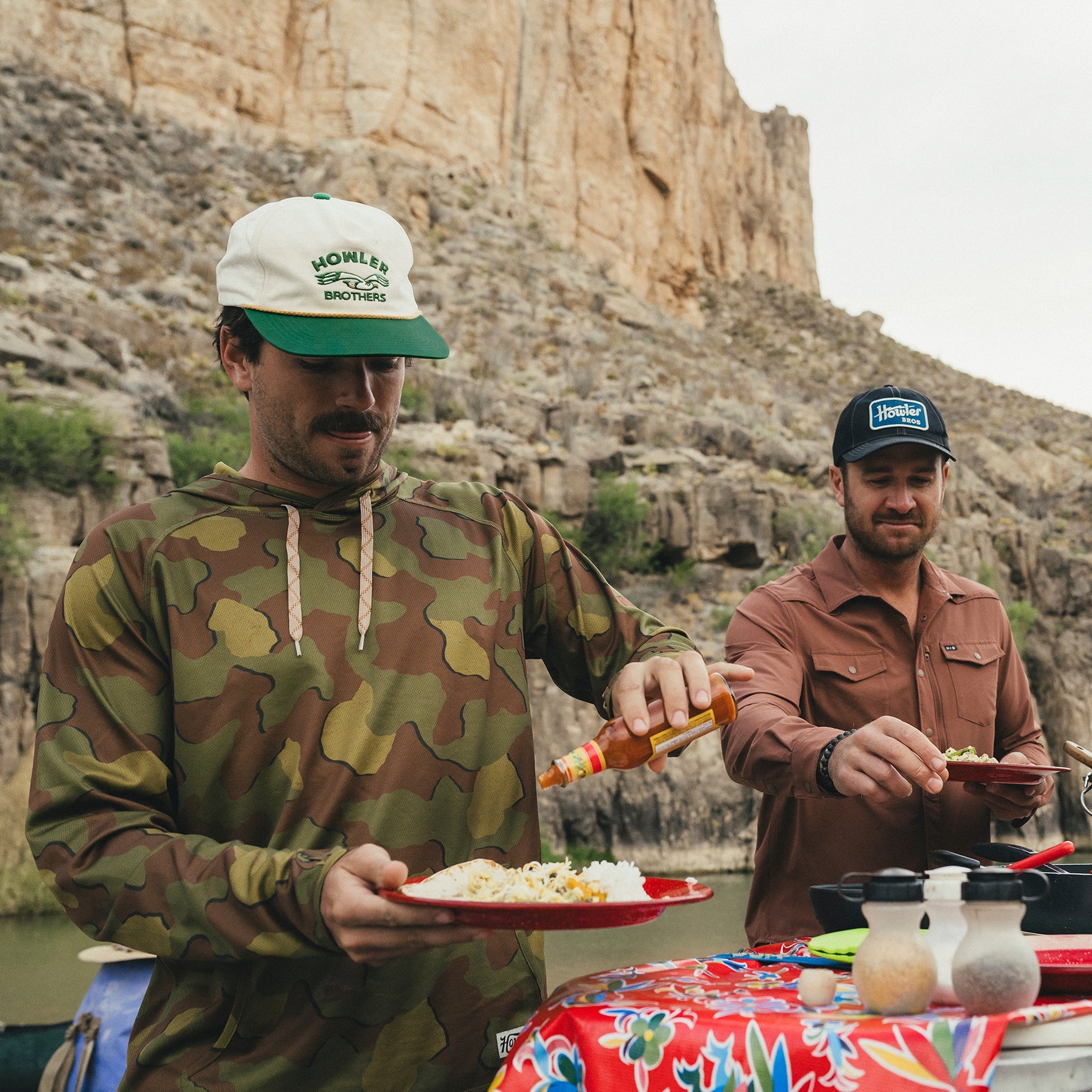 Howler Brothers Unstructured Snapback: Seagull : White / Green | Tailwaters Fly Fishing