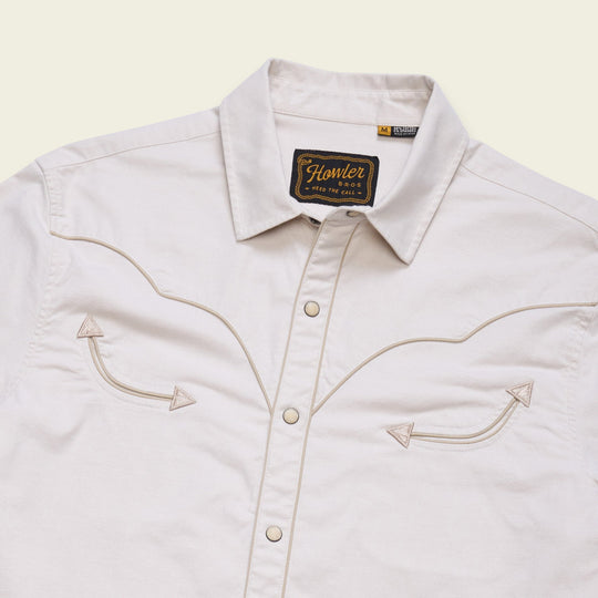 Howler Brothers Broncbuster Longsleeve Snapshirt, Prairie Dust, angled view