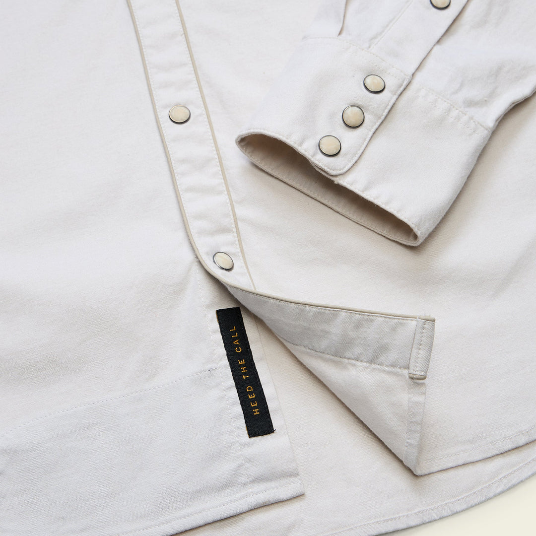 Howler Brothers Broncbuster Longsleeve Snapshirt, Prairie Dust, detail, view 2