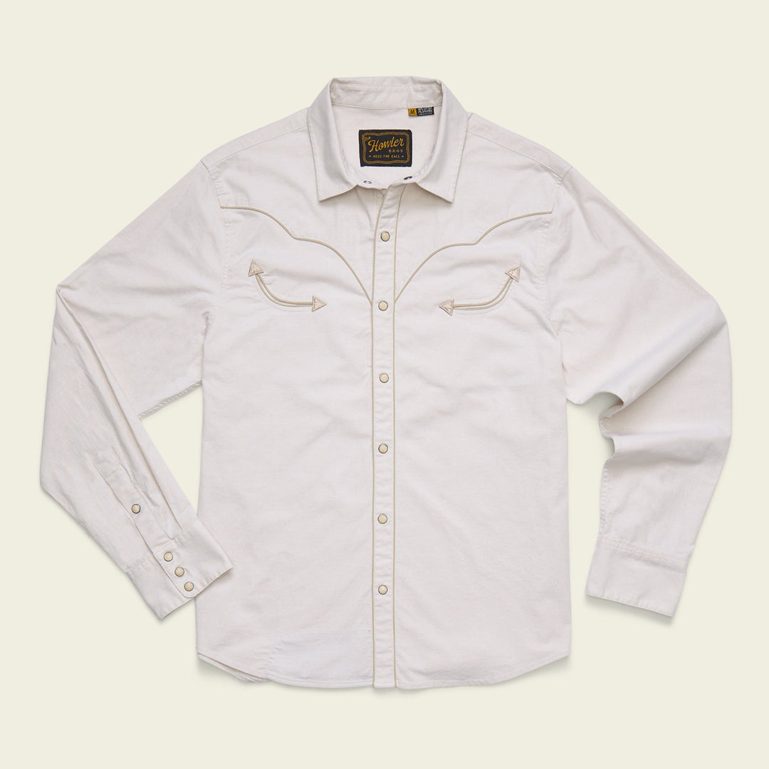 Howler Brothers Broncbuster Longsleeve Snapshirt, Prairie Dust, front view