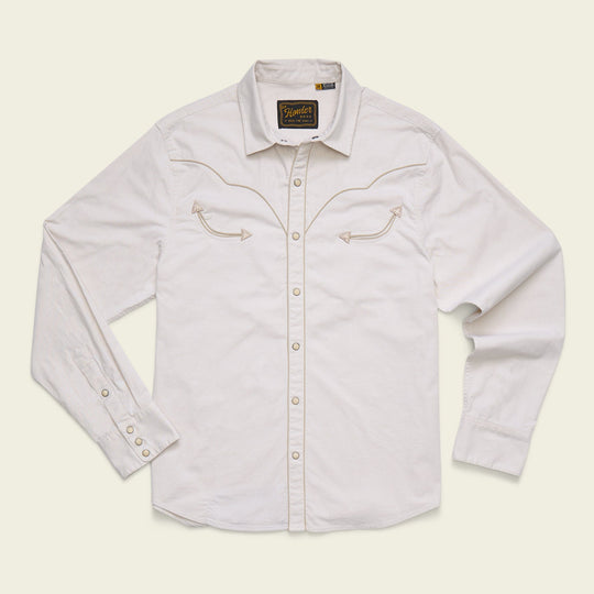 Howler Brothers Broncbuster Longsleeve Snapshirt, Prairie Dust, front view