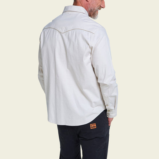 Howler Brothers Broncbuster Longsleeve Snapshirt, Prairie Dust, back view