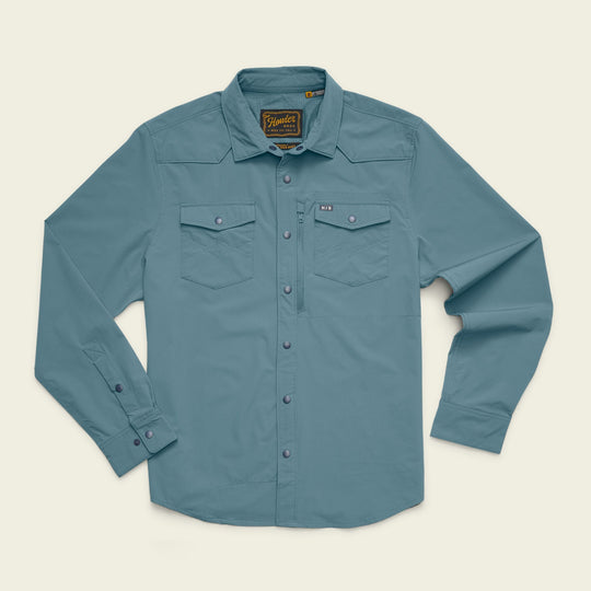 Howler Brothers Emerger Tech Longsleeve, Stormy Sea, front view