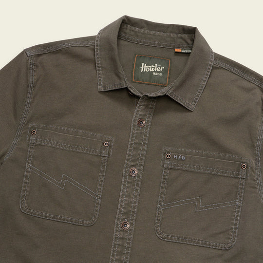 Howler Brothers HB Trade Shirt, Anthracite, angled view