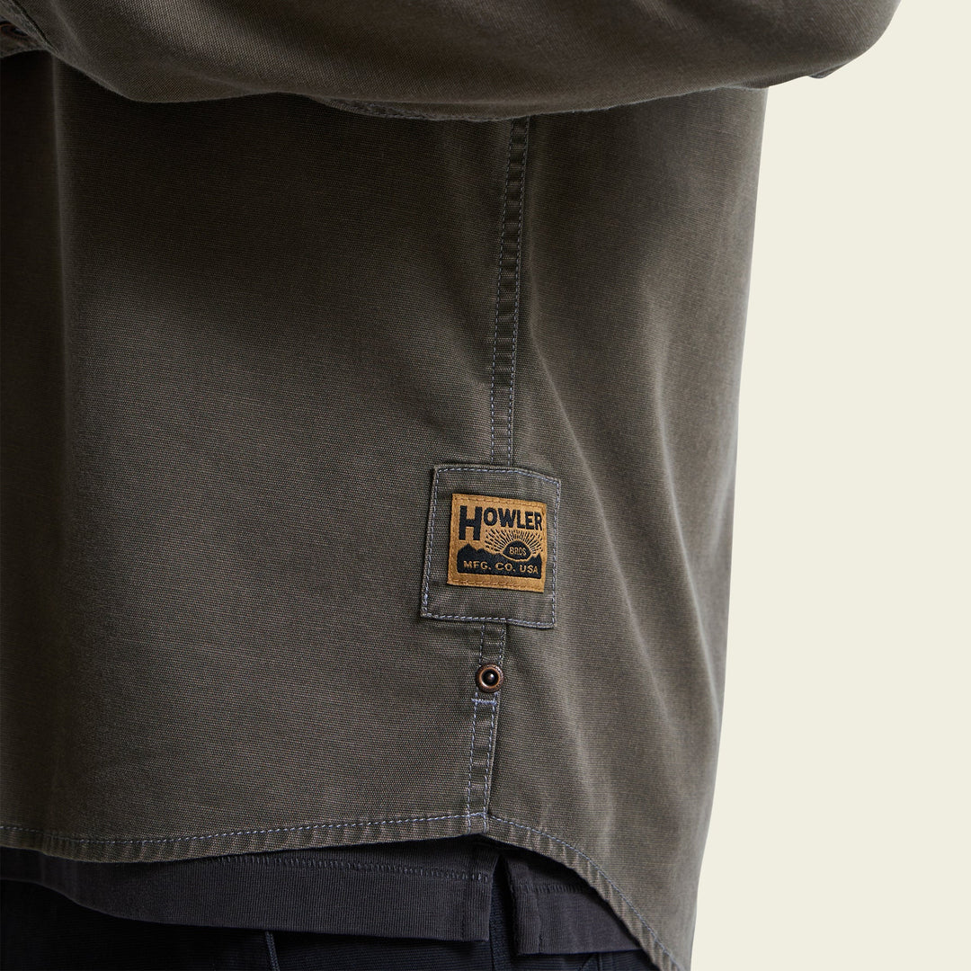 Howler Brothers HB Trade Shirt, Anthracite, detail
