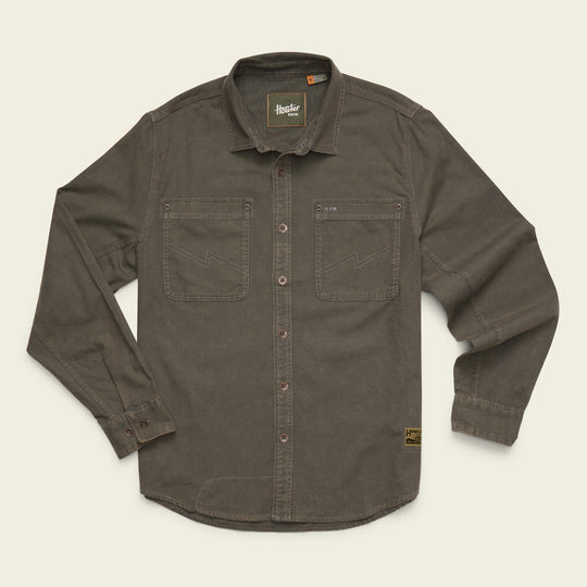 Howler Brothers HB Trade Shirt, Anthracite, front view, view 2