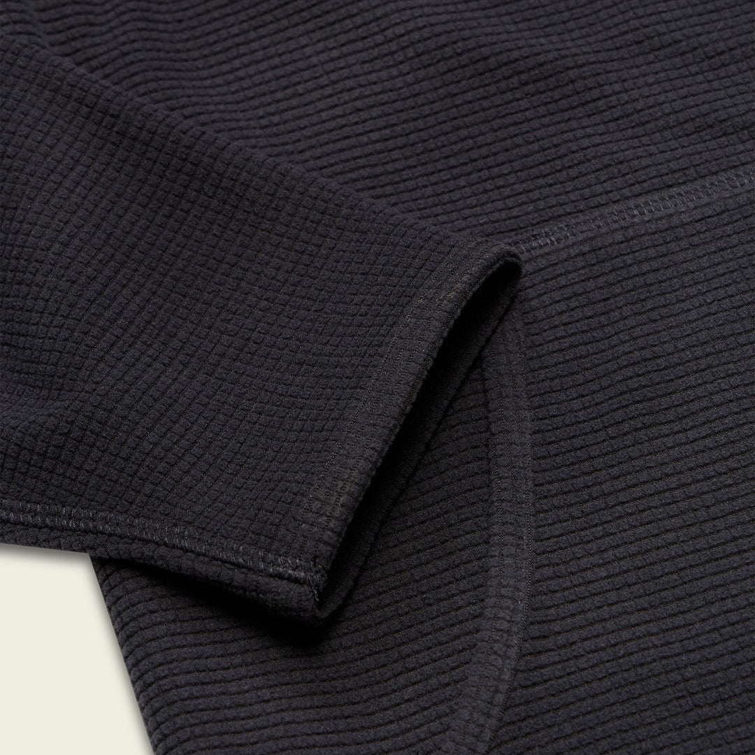 Howler Brothers Palo Duro Fleece Hoodie, Antique Black, detail