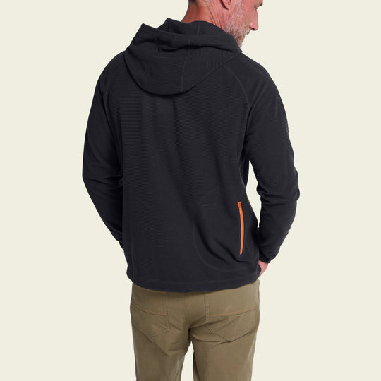 Howler Brothers Palo Duro Fleece Hoodie, Antique Black, back view