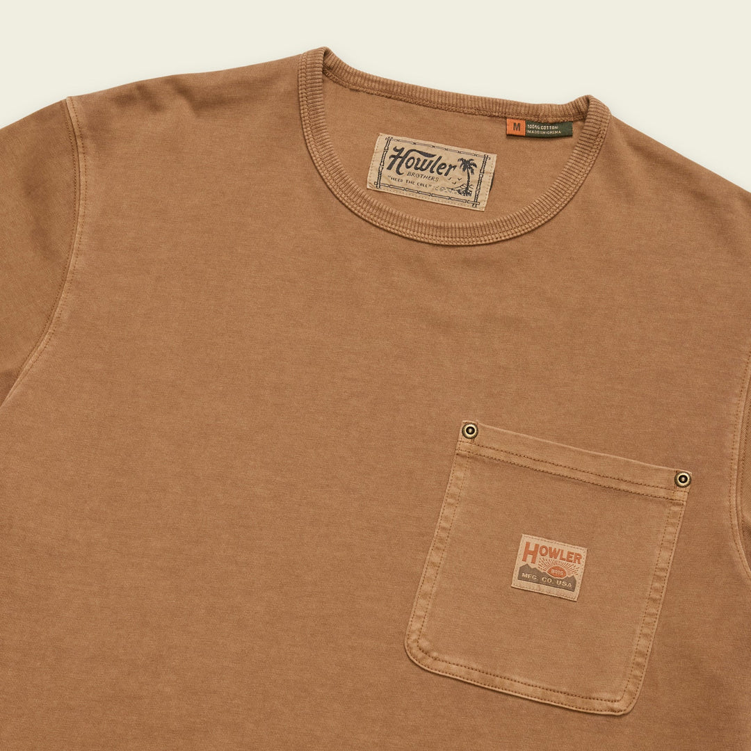 Howler Brothers HB Trade T-Shirt, Duck Brown, angled view
