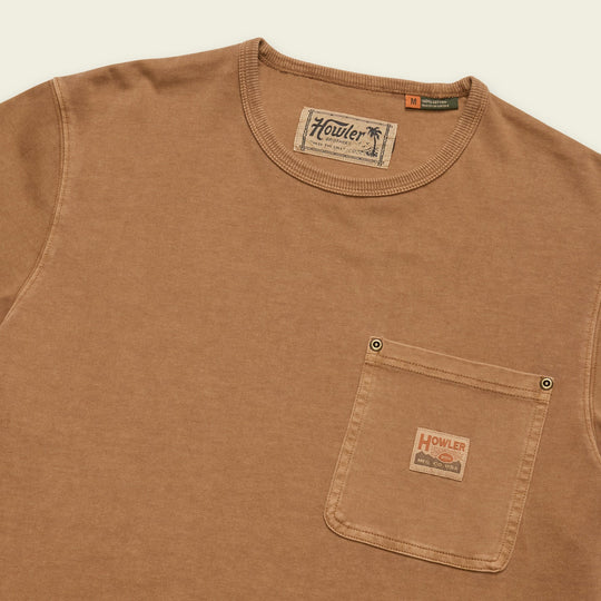 Howler Brothers HB Trade T-Shirt, Duck Brown, angled view