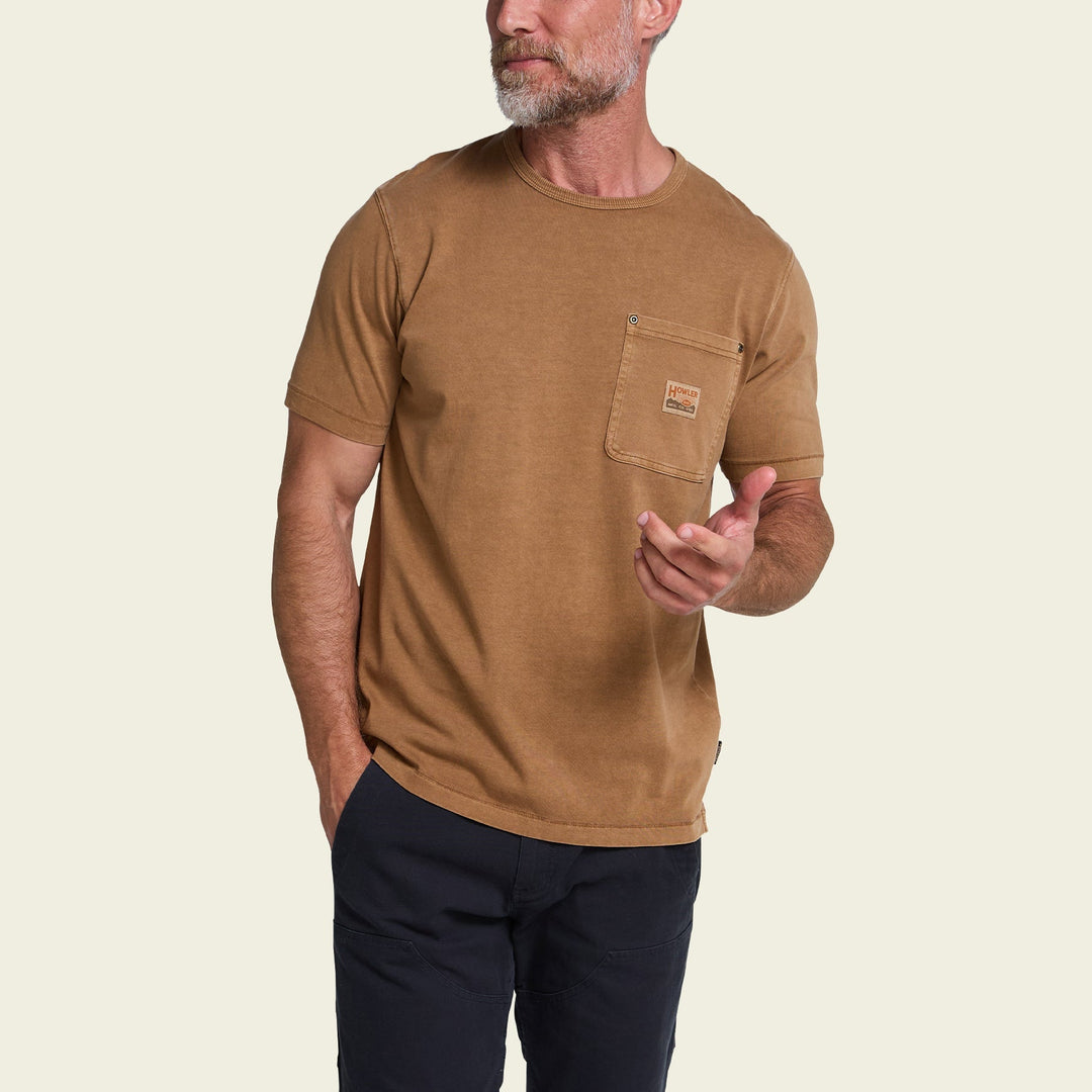 Howler Brothers HB Trade T-Shirt, Duck Brown, front view, view 2