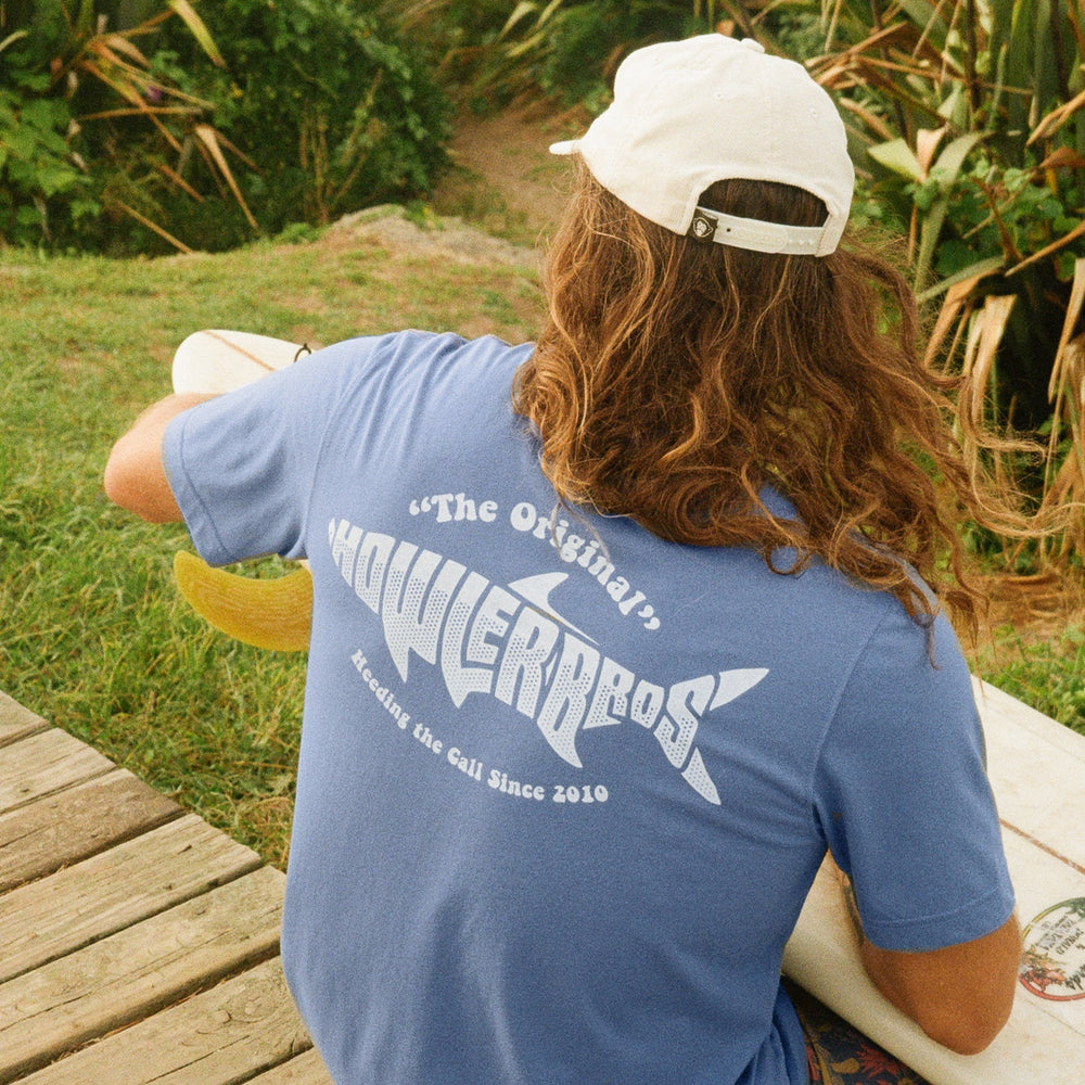 Howler Brothers Pocket T-Shirt, Silver King : Blue Horizon