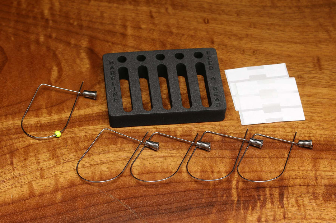 Hareline Feed-A-Bead 5 pack with Holder
