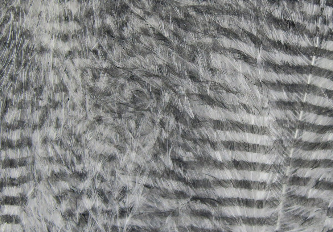 Hareline Fine Black Barred Marabou Feathers