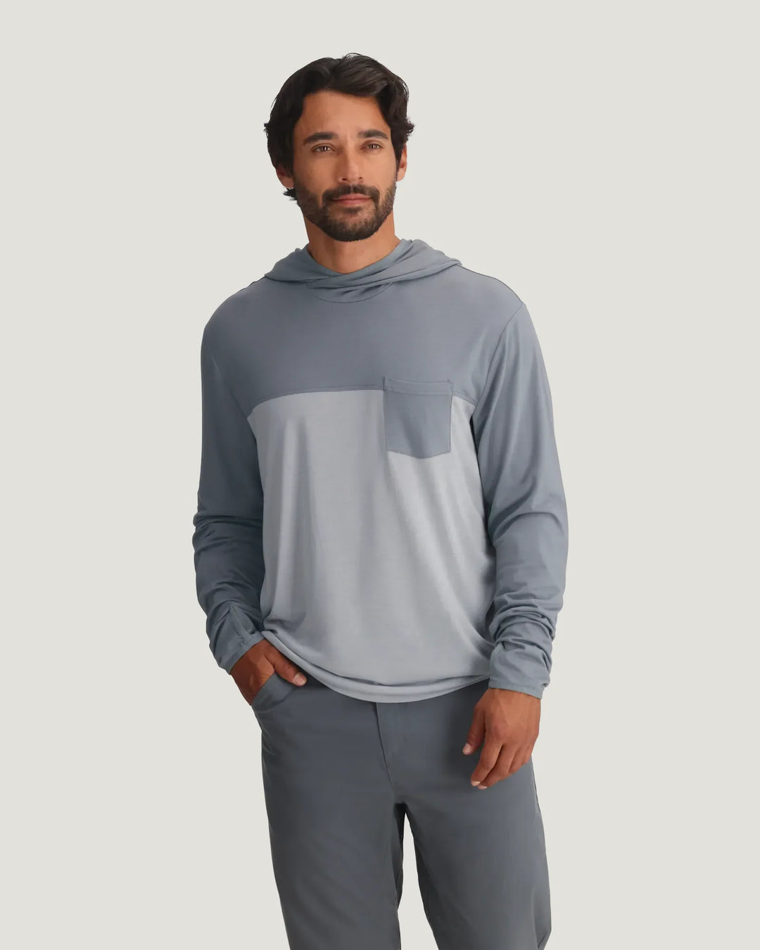 Free Fly Men's Bamboo Hybrid Hoodie, view 3