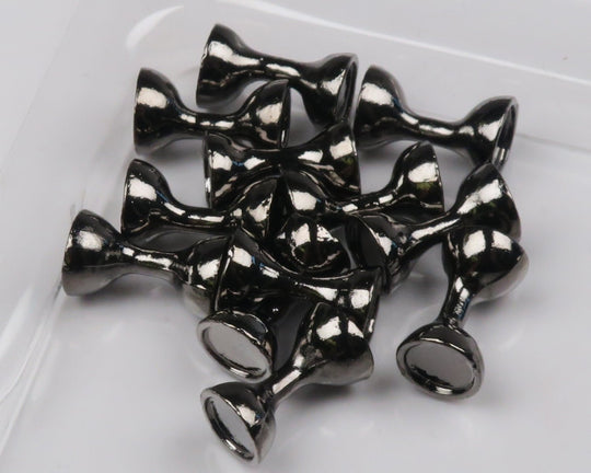 Hareline Flat-End Tungsten Hour Glass Eyes 12 Pack | Tailwaters Fly Fishing