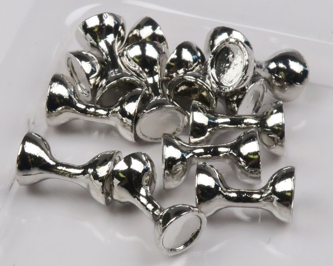 Hareline Flat-End Tungsten Hour Glass Eyes 12 Pack