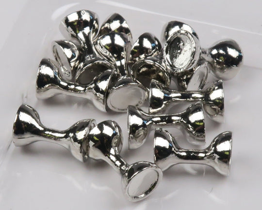 Hareline Flat-End Tungsten Hour Glass Eyes 12 Pack