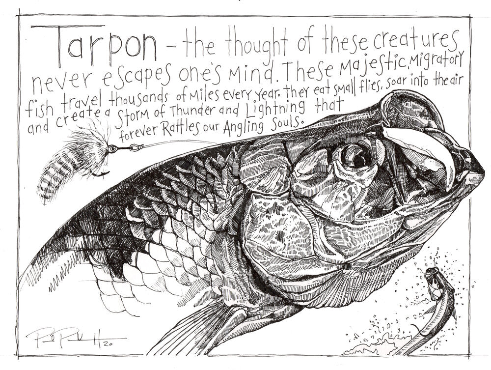 Paul Puckett Art Tarpon Feild Notes | Tailwaters Fly Fishing