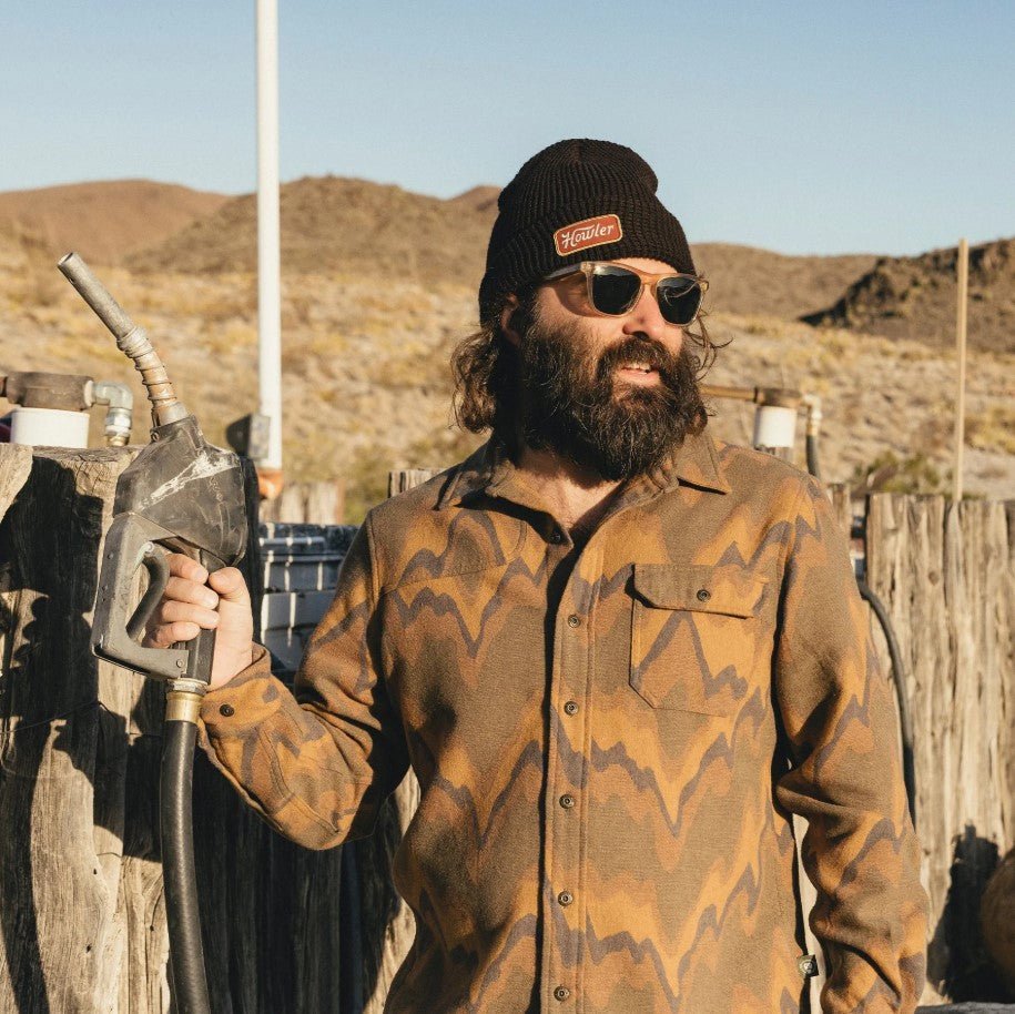 Howler Brothers Hawkeye Beanie : Howler Script : Dark Brown | Tailwaters Fly Fishing