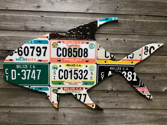 Belize Grand Slam License Plate Art Bundle (Permit/Tarpon/Bonefish) | Tailwaters Fly Fishing