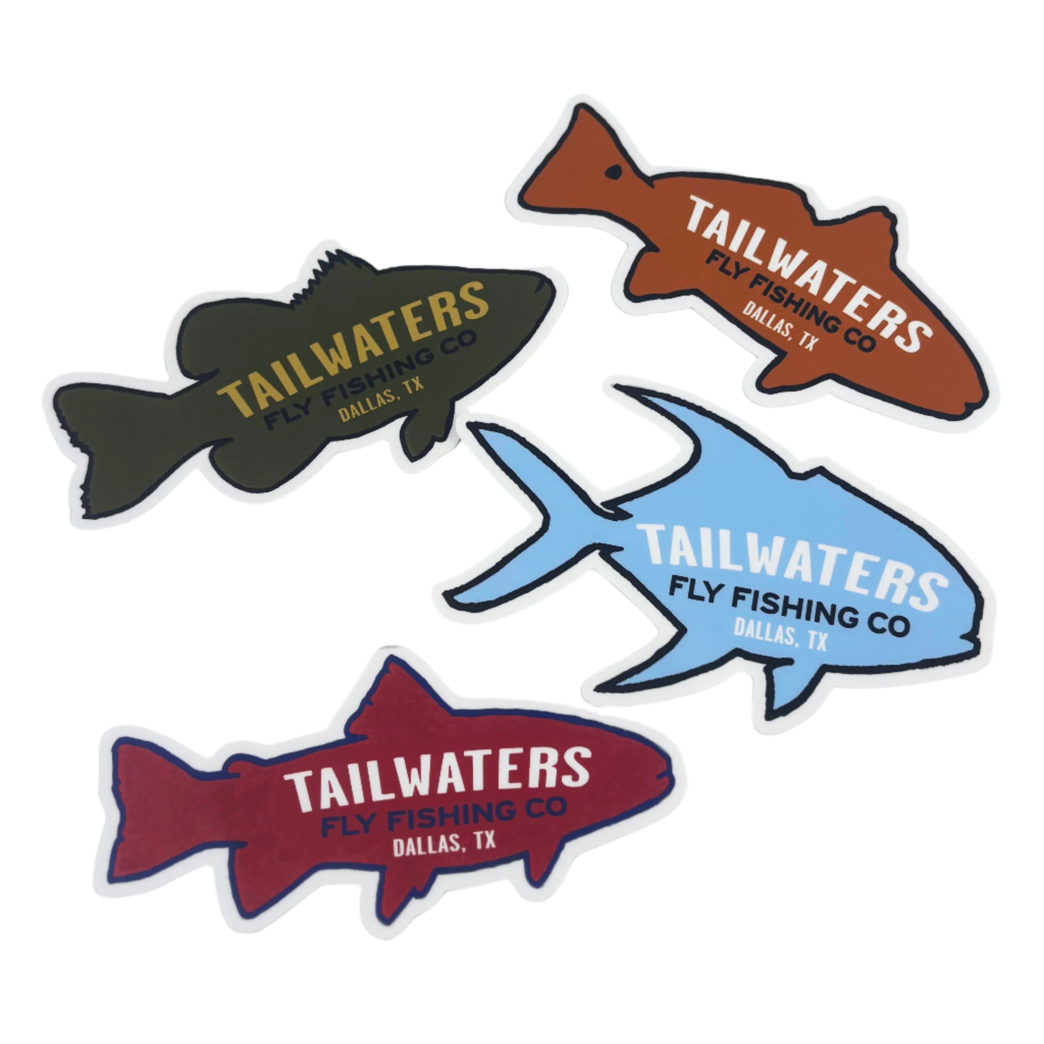 Tailwaters Fly Fishing Fish Sticker Pack | Tailwaters Fly Fishing