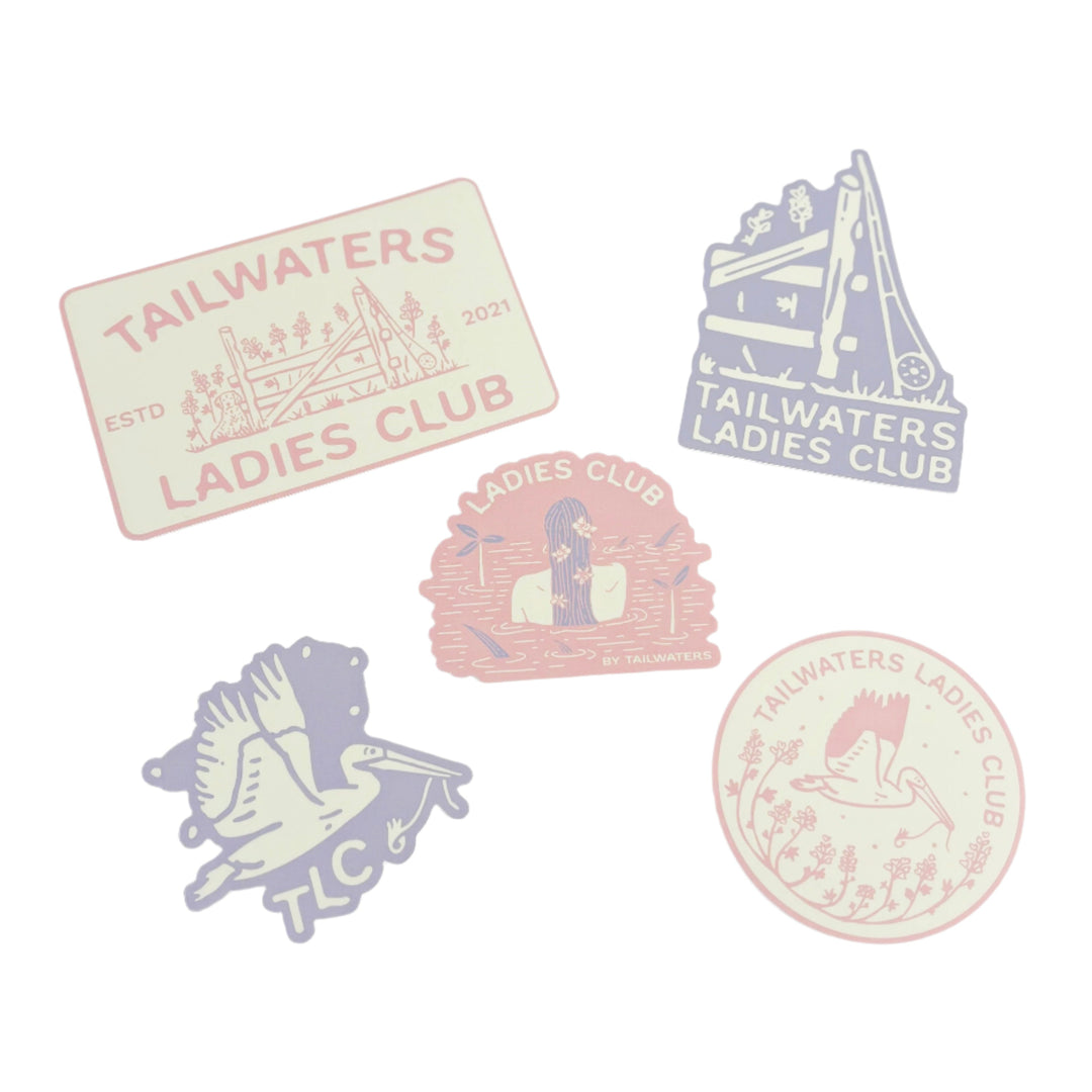 Tailwaters Fly Fishing Ladies Club Sticker Pack | Tailwaters Fly Fishing
