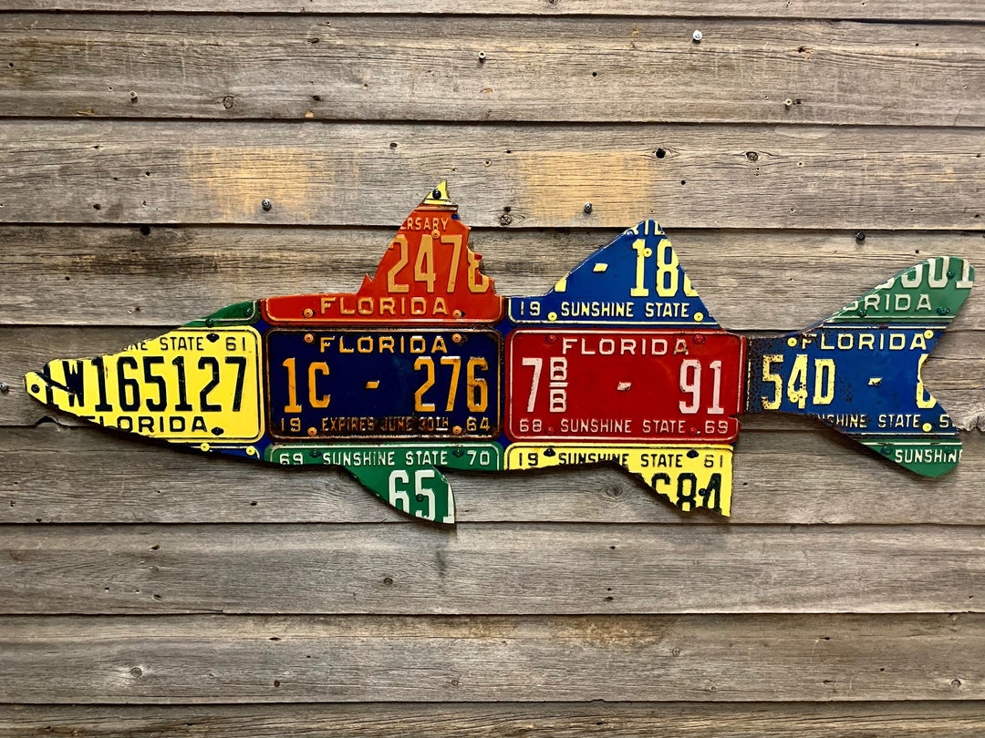 Antique Florida Snook License Plate Art | Tailwaters Fly Fishing