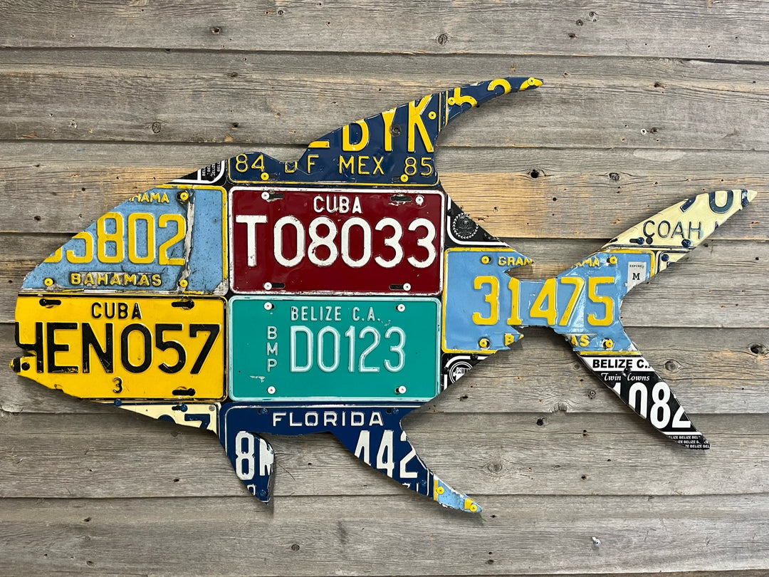 Caribbean Grand Slam Permit License Plate Art | Tailwaters Fly Fishing