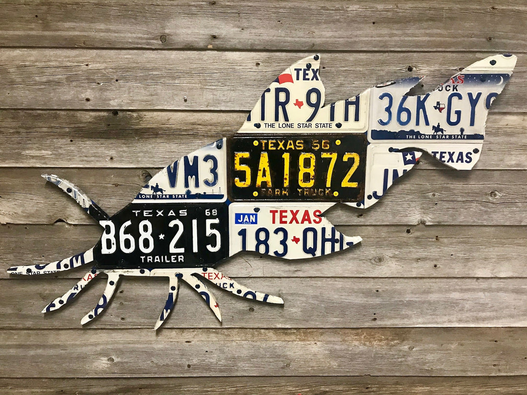 Texas Catfish License Plate Art | Tailwaters Fly Fishing